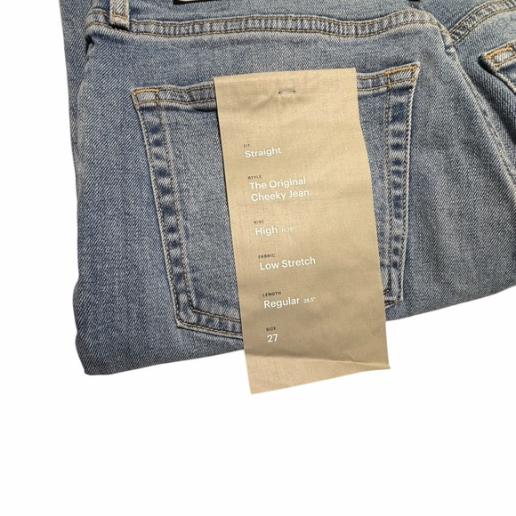 NWT Everlane High Waist Straight Original Cheeky Light Wash Denim Jeans Sz 27 - Picture 11 of 11